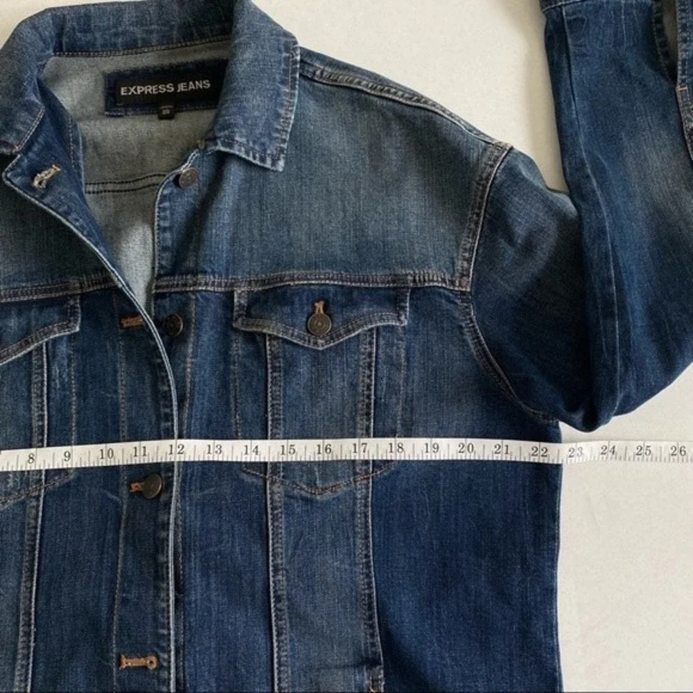Express Womens Jean Jacket size Large - Picture 9 of 11